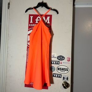 coral summer dress